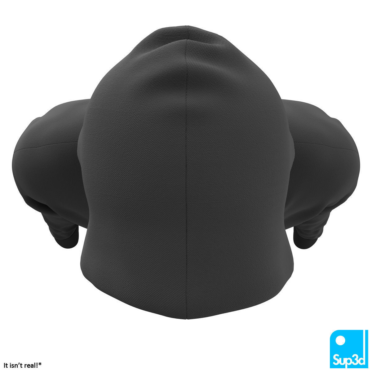 Unisex Zip-Hoodie 3D model_4