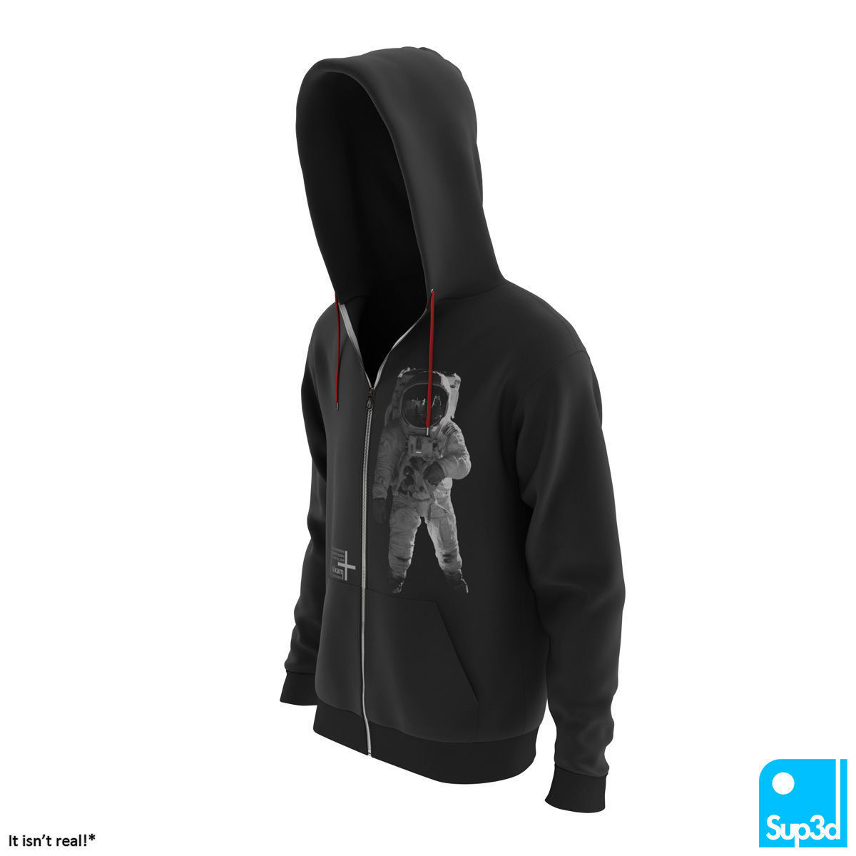 Unisex Zip-Hoodie 3D model_1