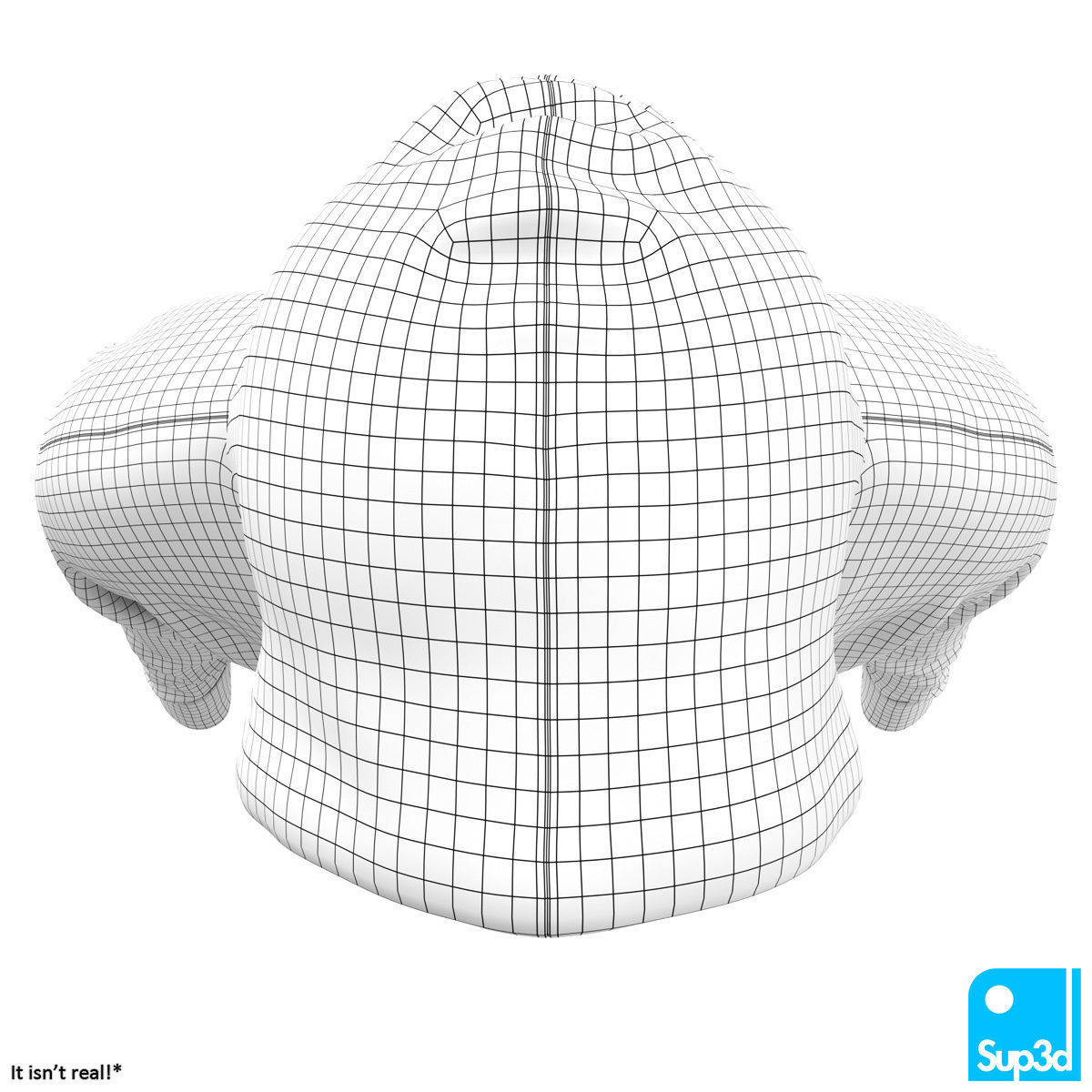 Unisex Zip-Hoodie 3D model_14