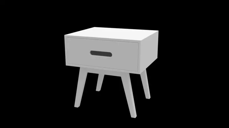 Nightstand bedside table with drawers Free 3D model