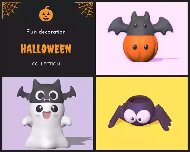 Halloween ghost 3D Model Collection