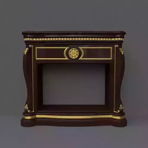 kamin ornate fireplace with gold trim