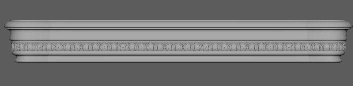 kamin ornate fireplace with gold trim 3D model_3