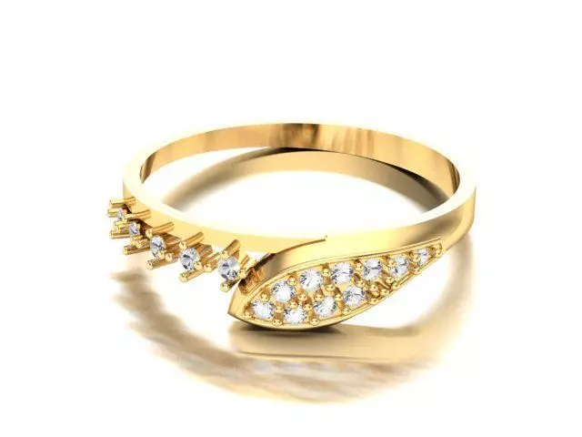 Stunning Diamond Ring STL 3D Model for Jewelry Design Free 3D print model