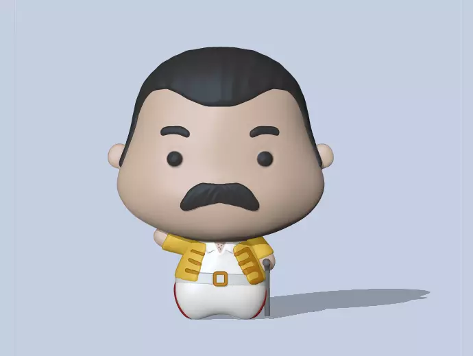 Freddie Mercury  3D print model_0