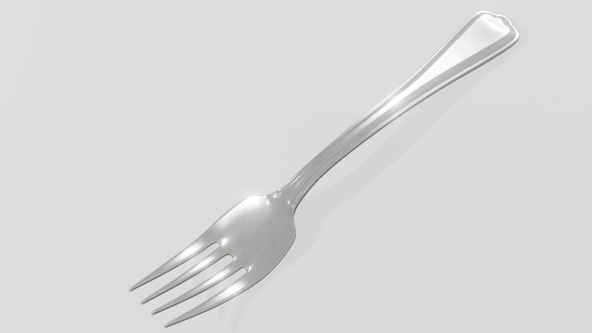 Generic Silver Fork 3D model_0