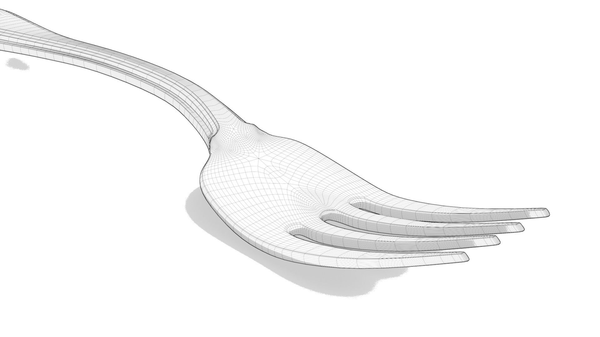 Generic Silver Fork 3D model_2