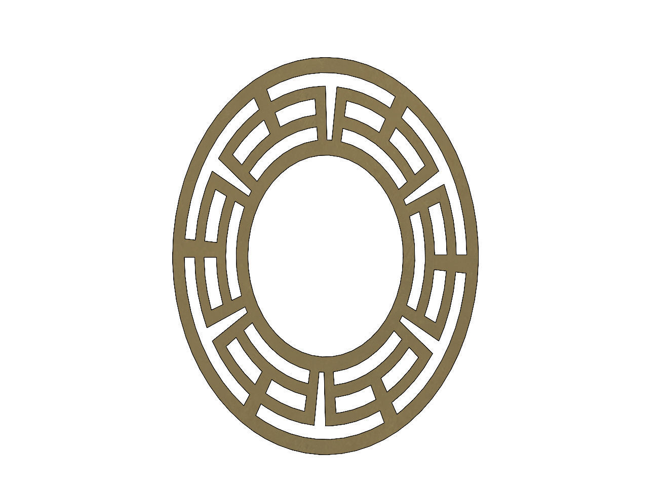 Elliptical Meandre Greek key pattern 3D print model_9