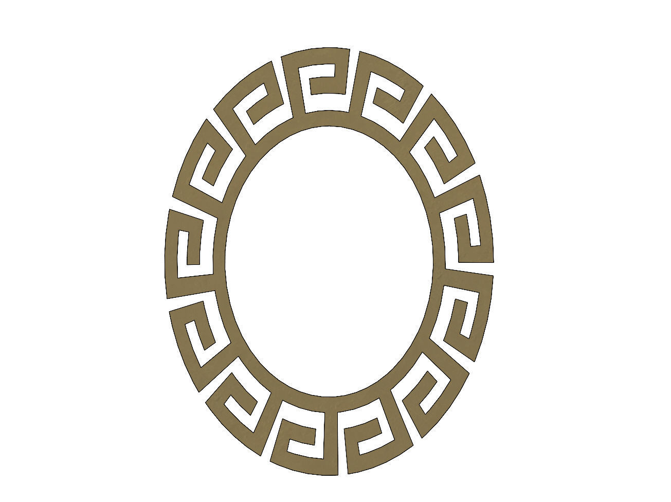 Elliptical Meandre Greek key pattern 3D print model_8