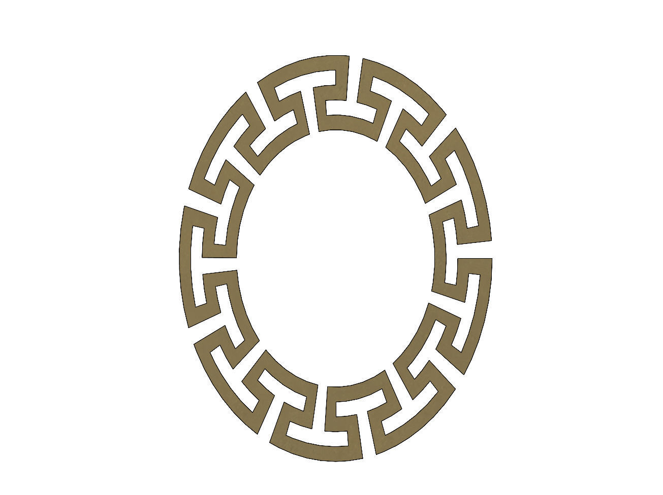 Elliptical Meandre Greek key pattern 3D print model_4