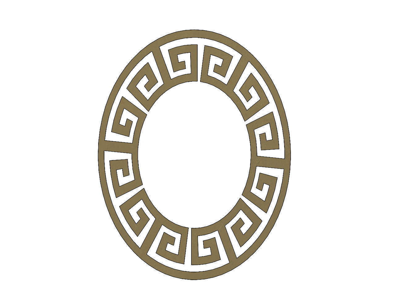 Elliptical Meandre Greek key pattern 3D print model_10