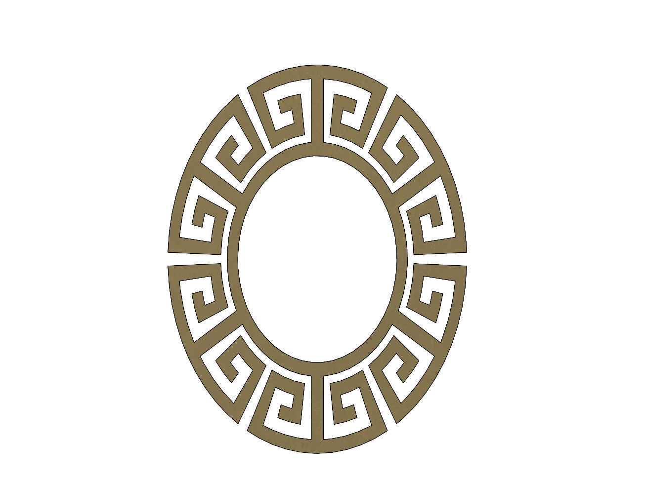 Elliptical Meandre Greek key pattern 3D print model_7