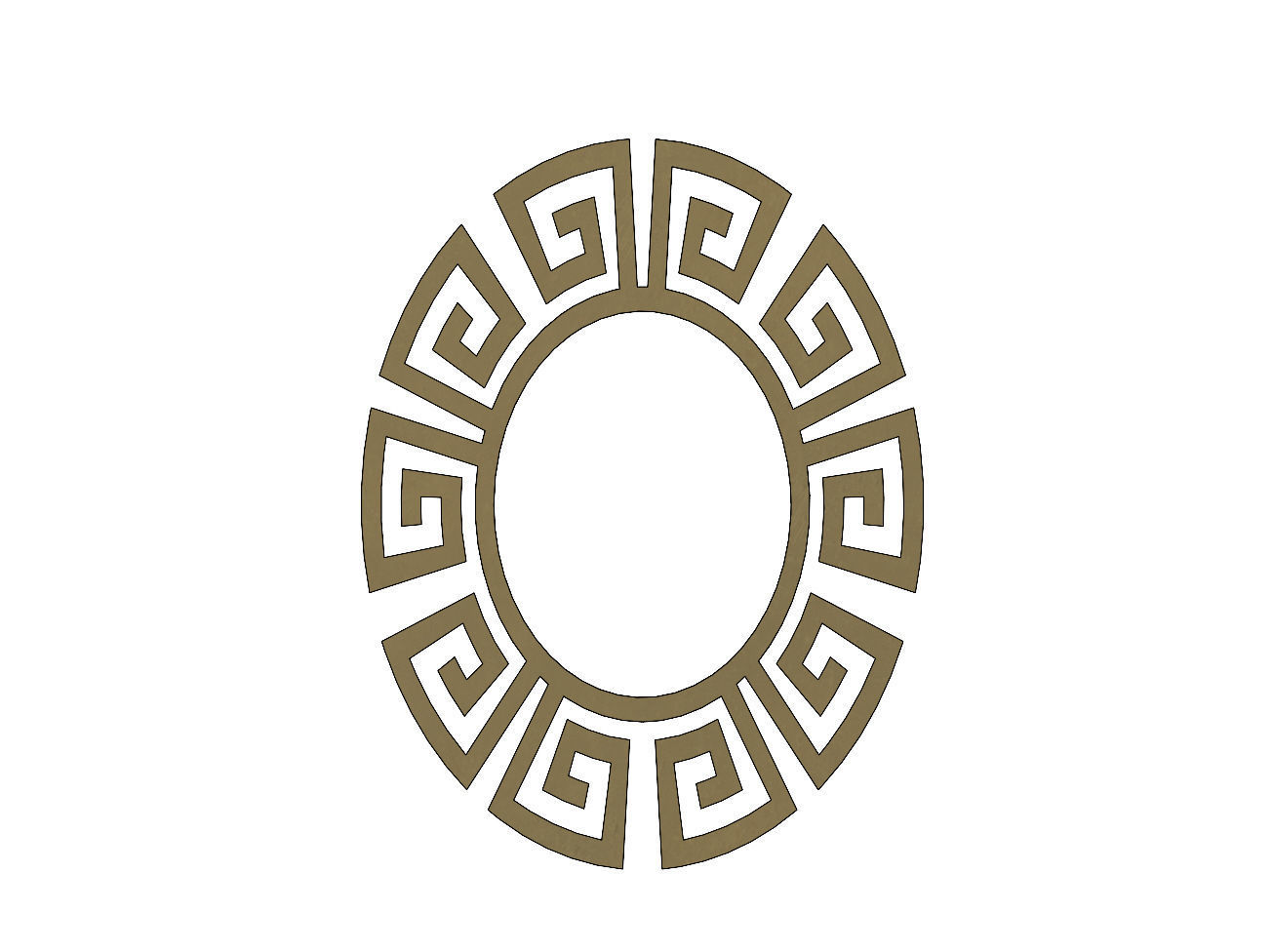 Elliptical Meandre Greek key pattern 3D print model_6