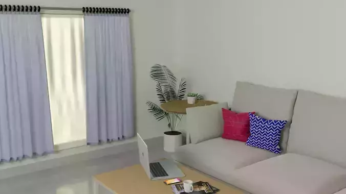 A modern room Free 3D model