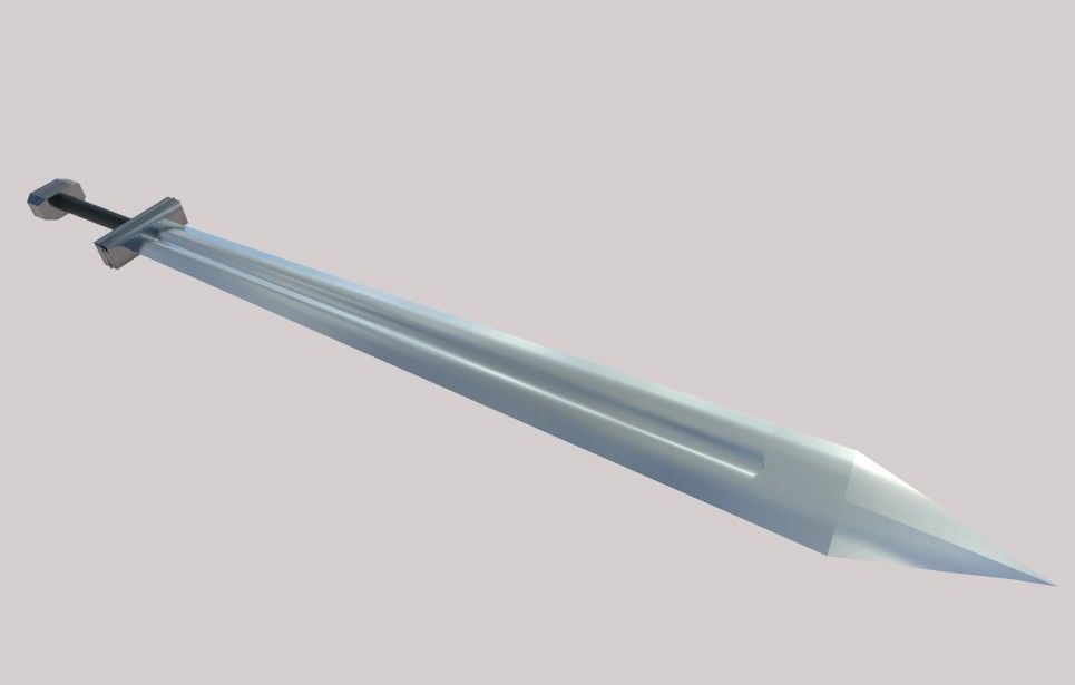 Sword metal 3D model_1