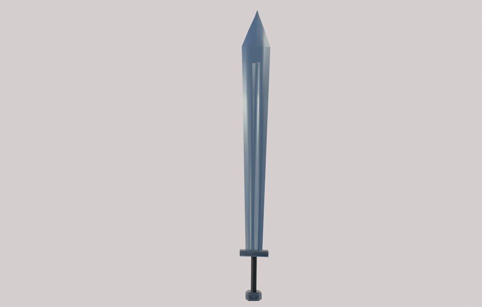 Sword metal 3D model_3