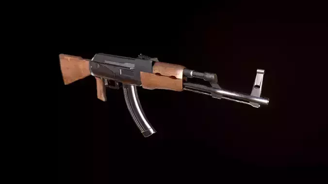 Ak-47 ak - rifle Low-poly 3D model
