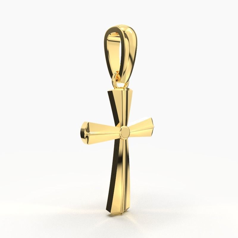 JESUS CROSS GOLD PENDANT 3D print model_3