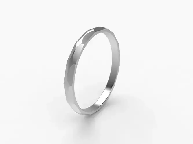 Faceted Ring for 3d Print Original Size
