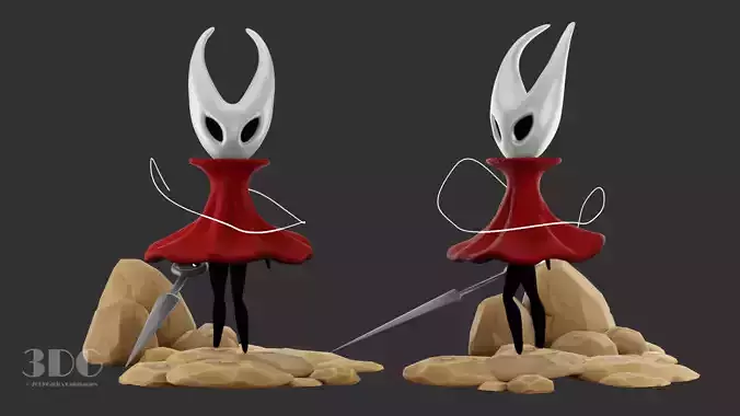Hollow Knight - Hornet Low-poly 3D model
