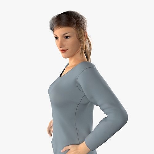 Middle age girl 3D model