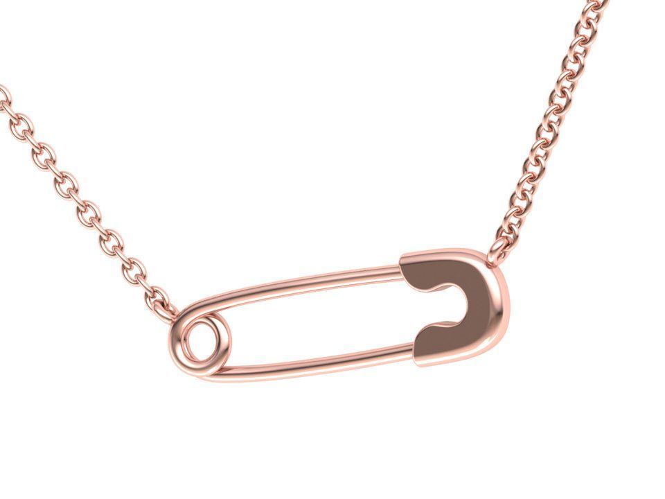 Safety Pin Collection Ring and Necklace 3dmodels _27