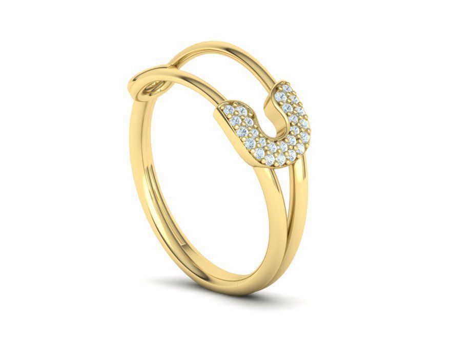 Safety Pin Collection Ring and Necklace 3dmodels _14