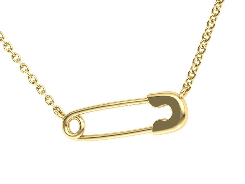 Safety Pin Collection Ring and Necklace 3dmodels _32