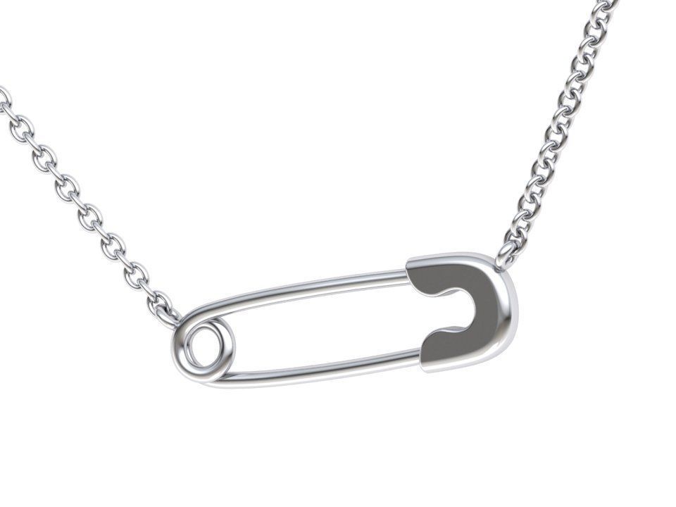 Safety Pin Collection Ring and Necklace 3dmodels _29