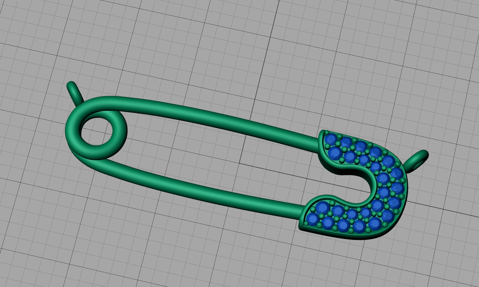 Safety Pin Collection Ring and Necklace 3dmodels _9