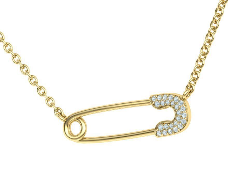 Safety Pin Collection Ring and Necklace 3dmodels _20