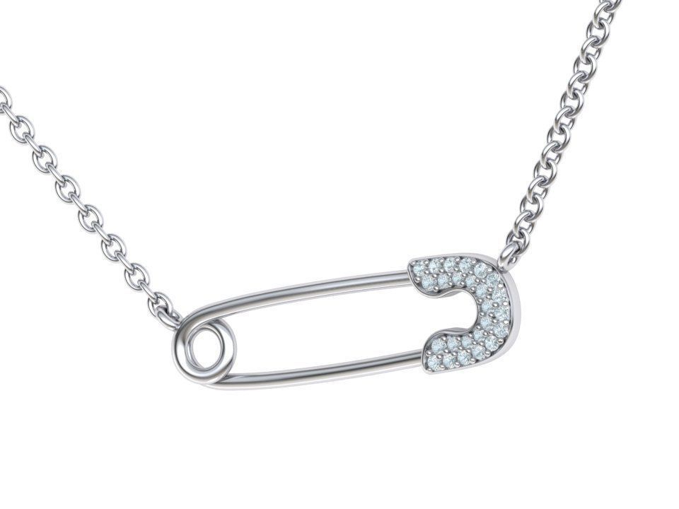 Safety Pin Collection Ring and Necklace 3dmodels _19