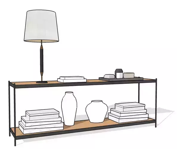 Altamura Console Table by Casamidy with Obsolete Table Lamp