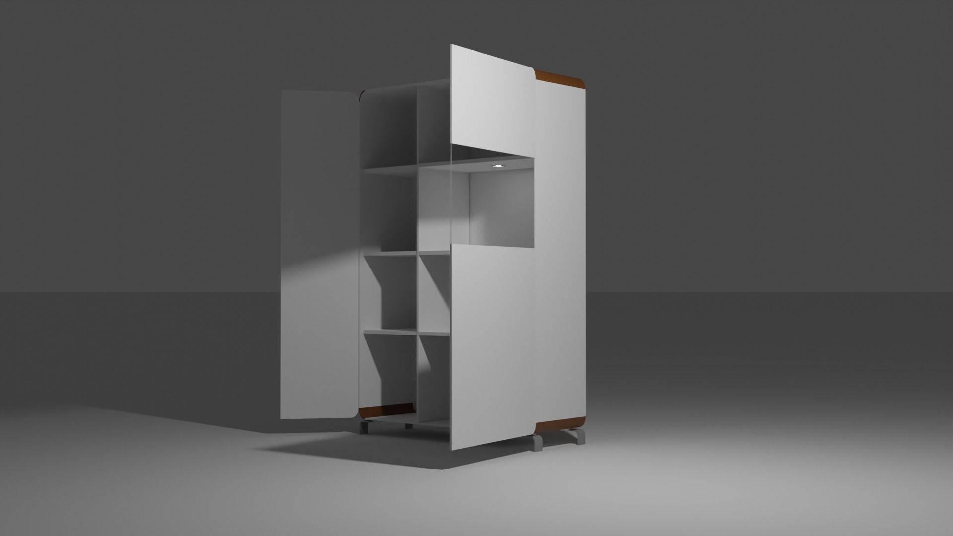 Modern cupboard 3D model_2