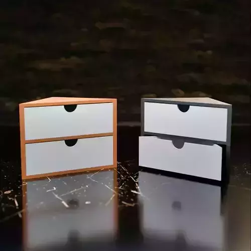 012ME Triangular 2 Drawer End Unit 3D print model