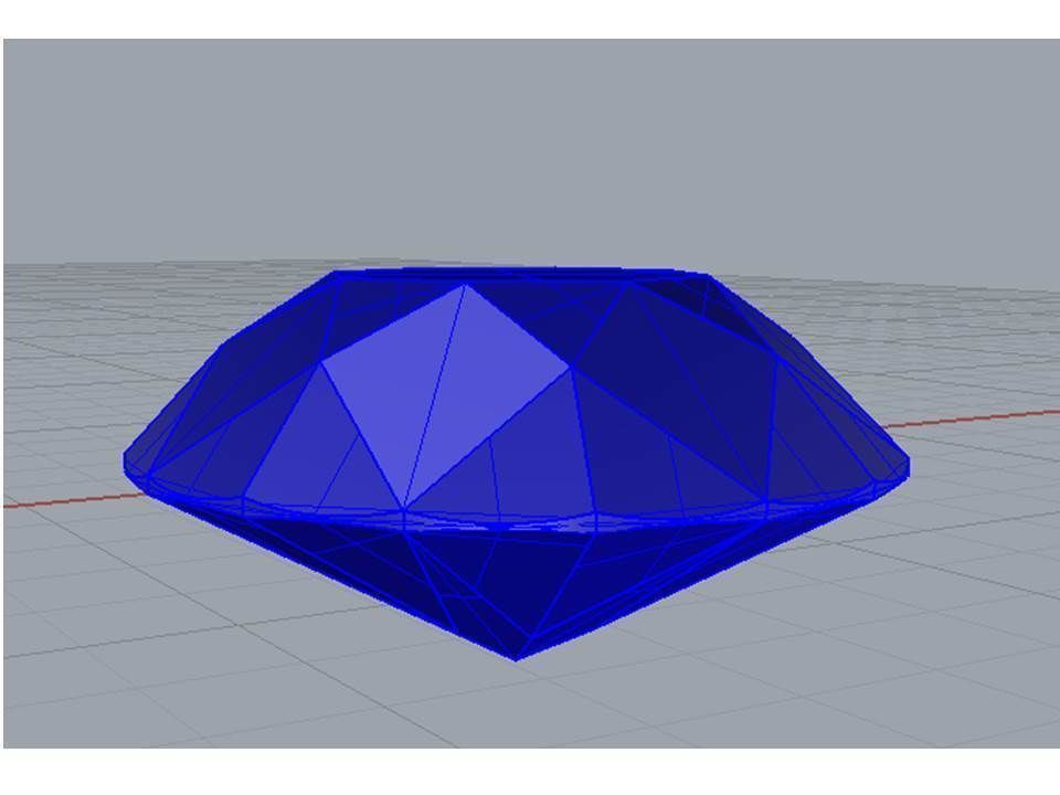 Diamond round 3D model_1