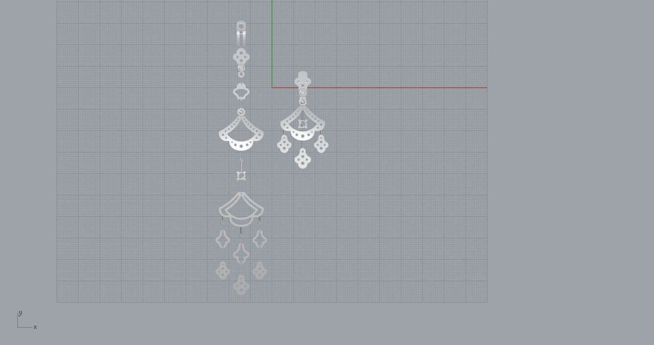 Earrings ruby and diamond 3D print model_8