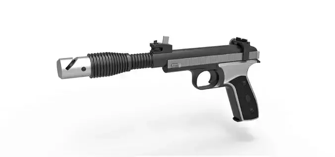 Blaster pistol Defender 5 from Star Wars The Rise of Skywalker 3D model