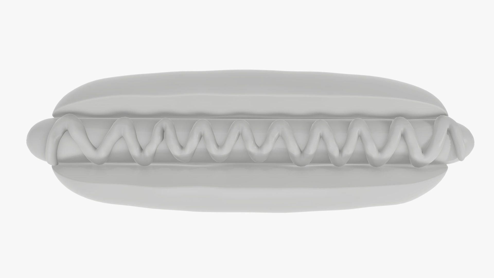 Hot dog with ketchup 3D model_6