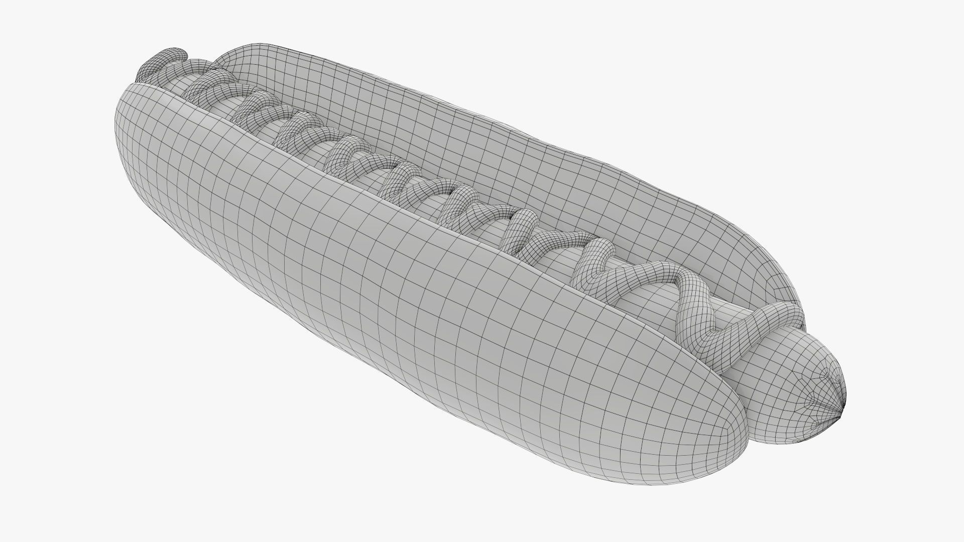 Hot dog with ketchup 3D model_13