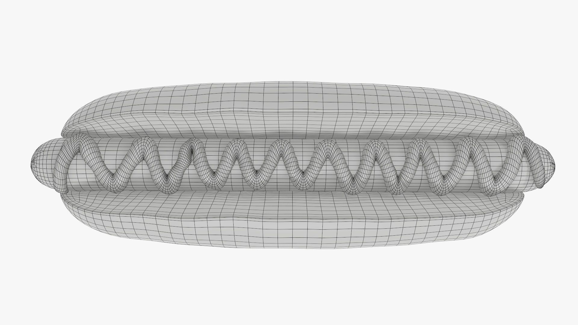 Hot dog with ketchup 3D model_11