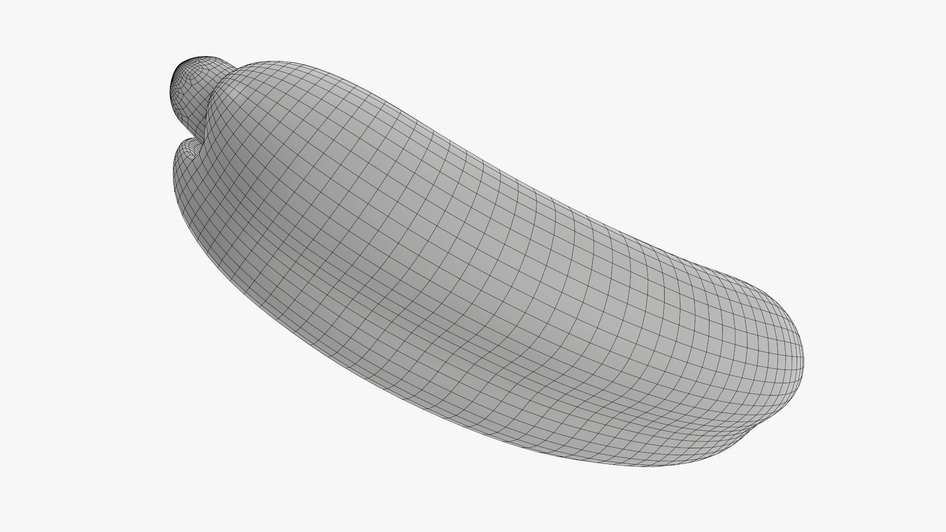 Hot dog with ketchup and mustard stylized 3D model_15