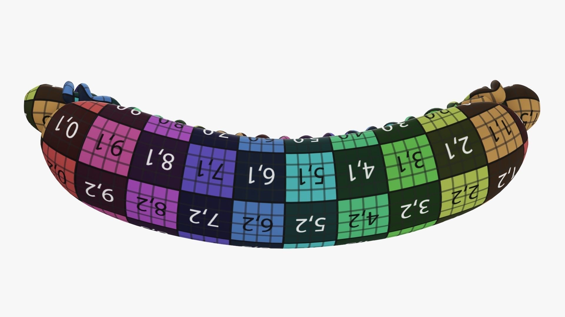 Hot dog with ketchup and mustard stylized 3D model_18