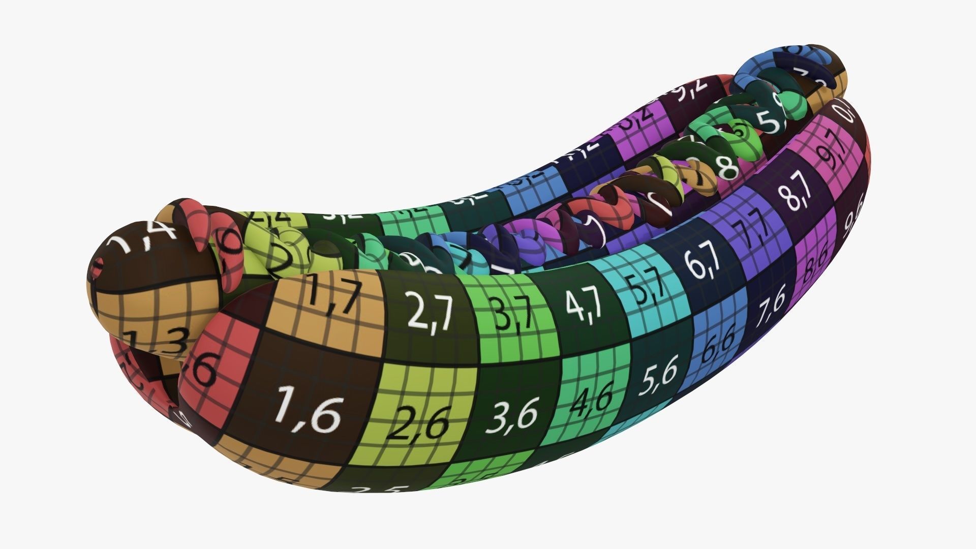 Hot dog with ketchup and mustard stylized 3D model_16