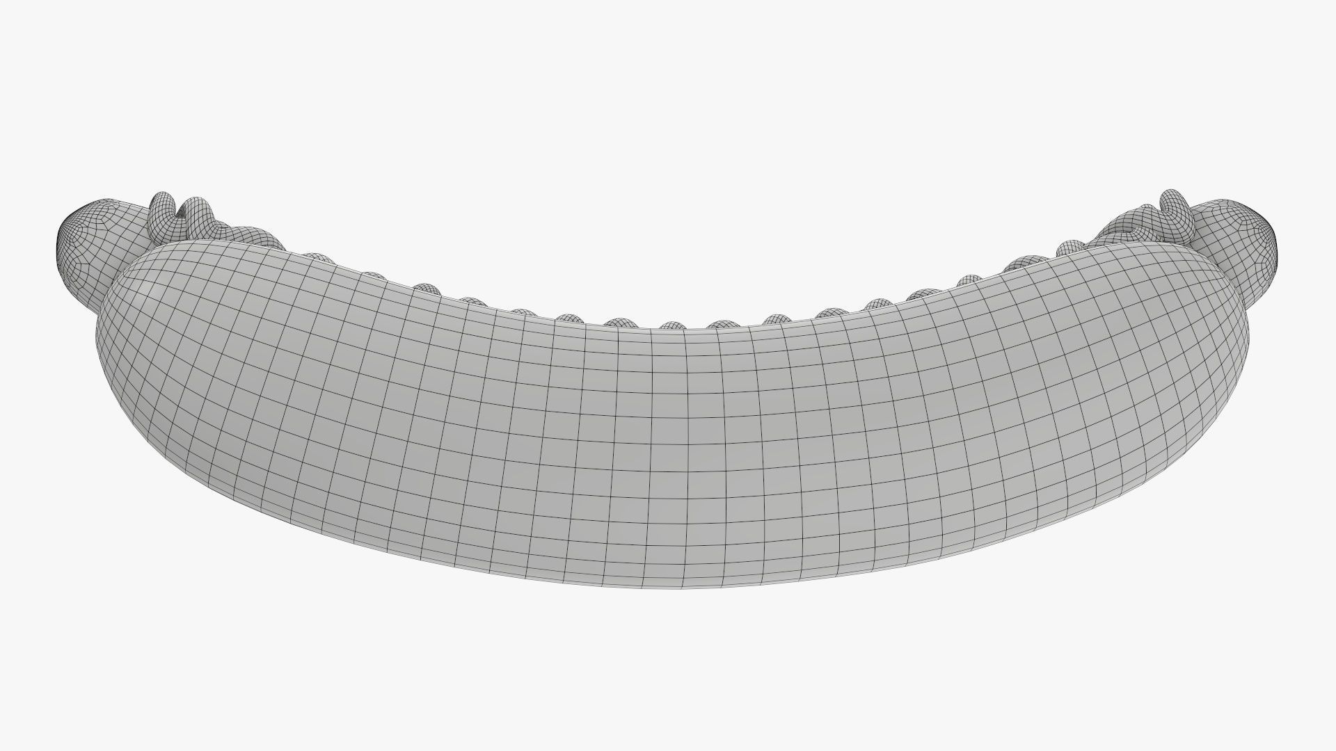 Hot dog with ketchup and mustard stylized 3D model_13