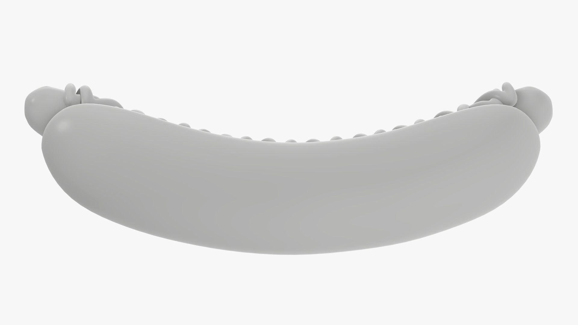 Hot dog with ketchup and mustard stylized 3D model_8