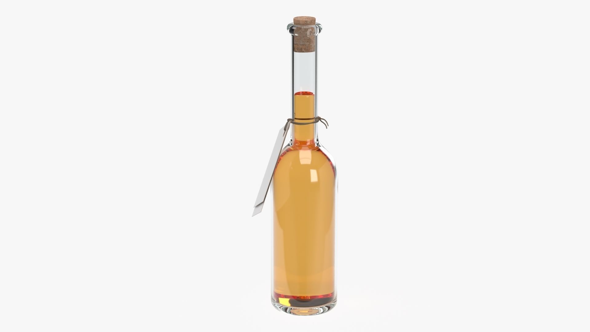 Liquor bottle 10 cl 3D model_3