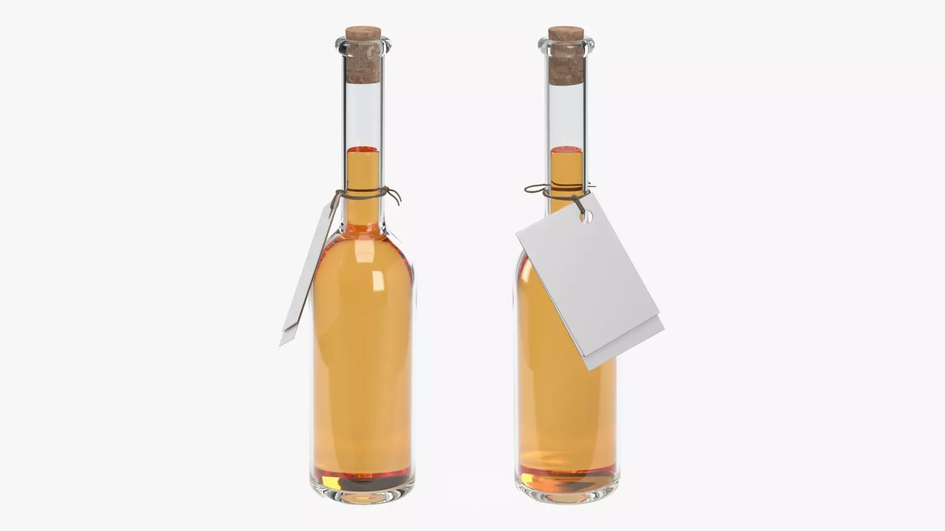 Liquor bottle 10 cl 3D model_0