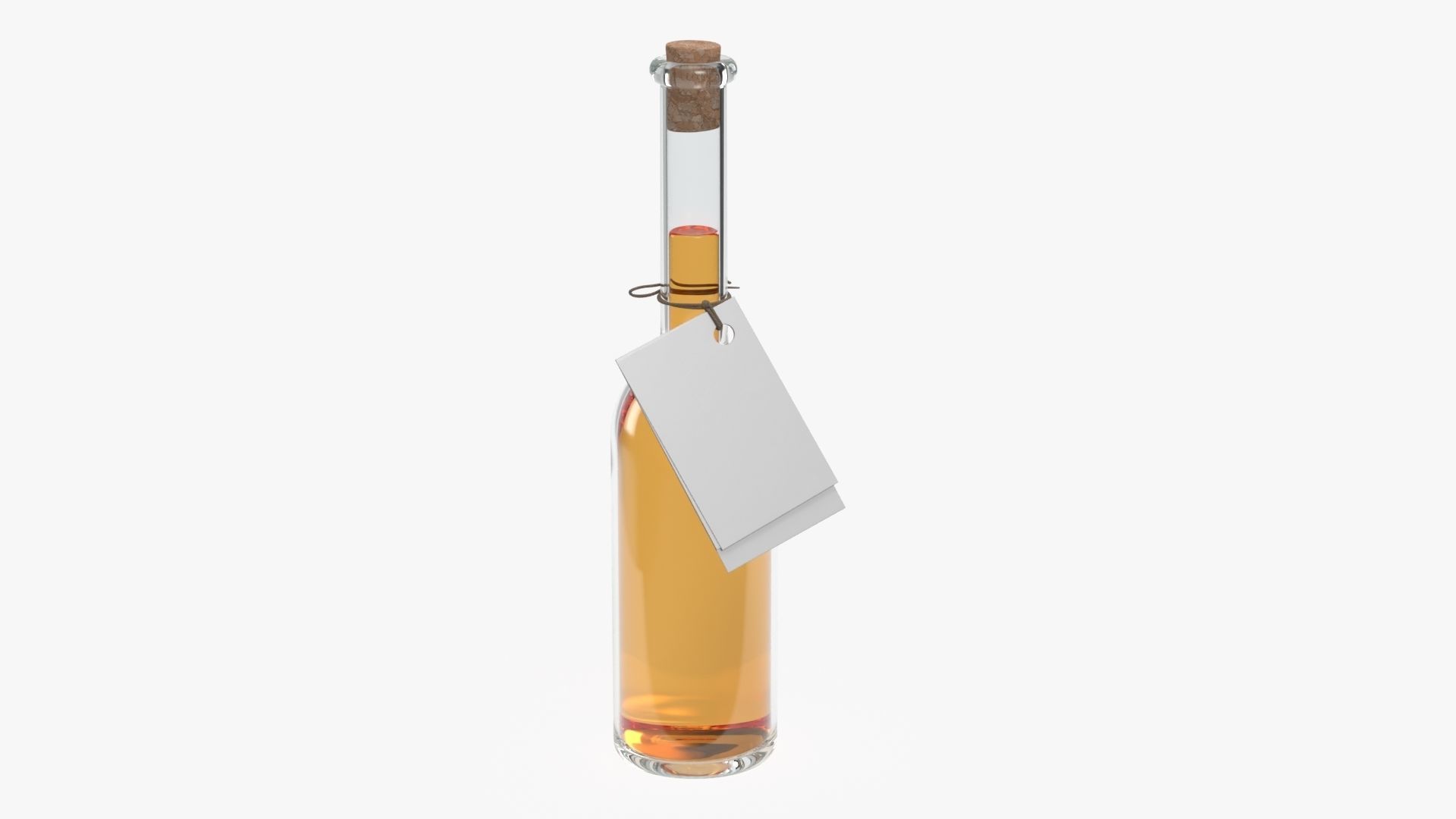 Liquor bottle 10 cl 3D model_1