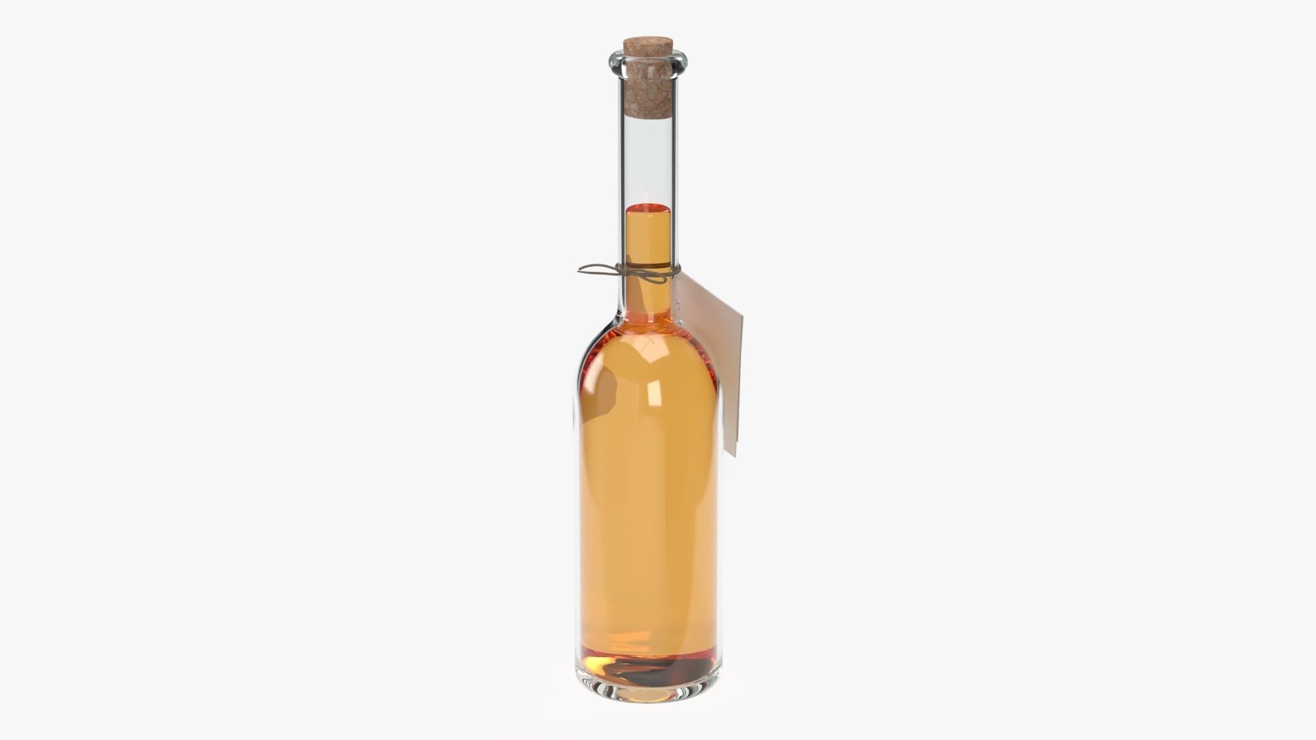 Liquor bottle 10 cl 3D model_2